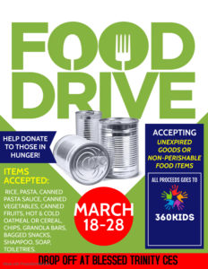 Food Drive March 18-28